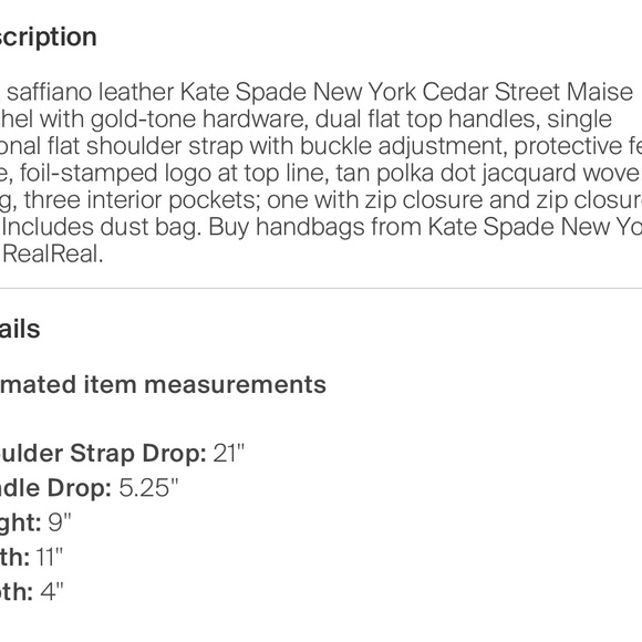 Nwot Kate spade satchel - Picture 7 of 16